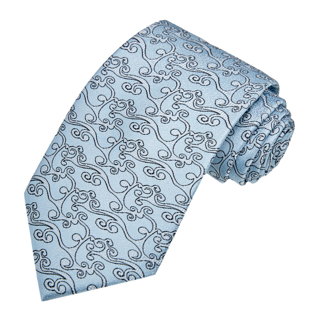 Bold Vine Tie - Blue