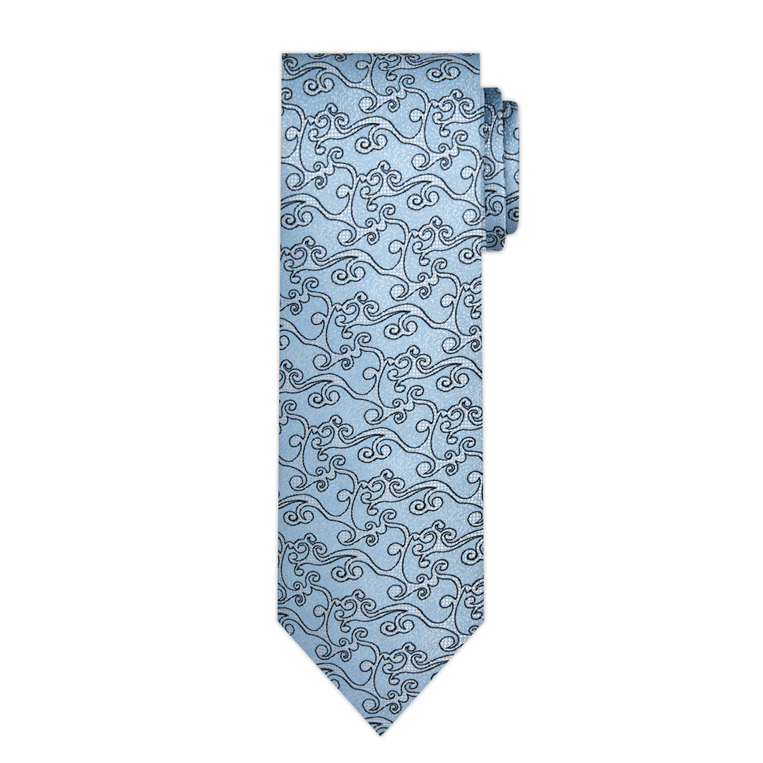 Bold Vine Tie - Blue
