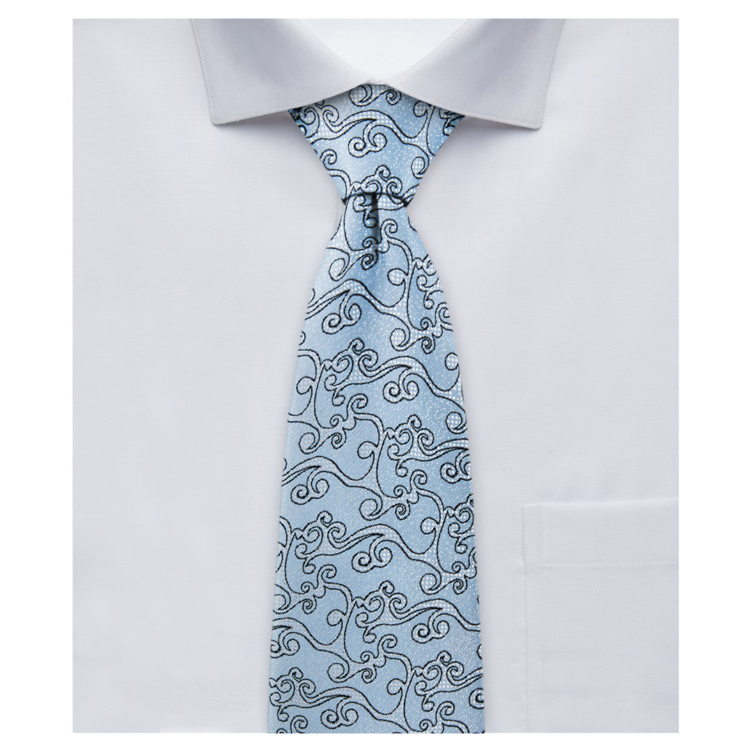 Wedding Bold Vine Tie - Blue
