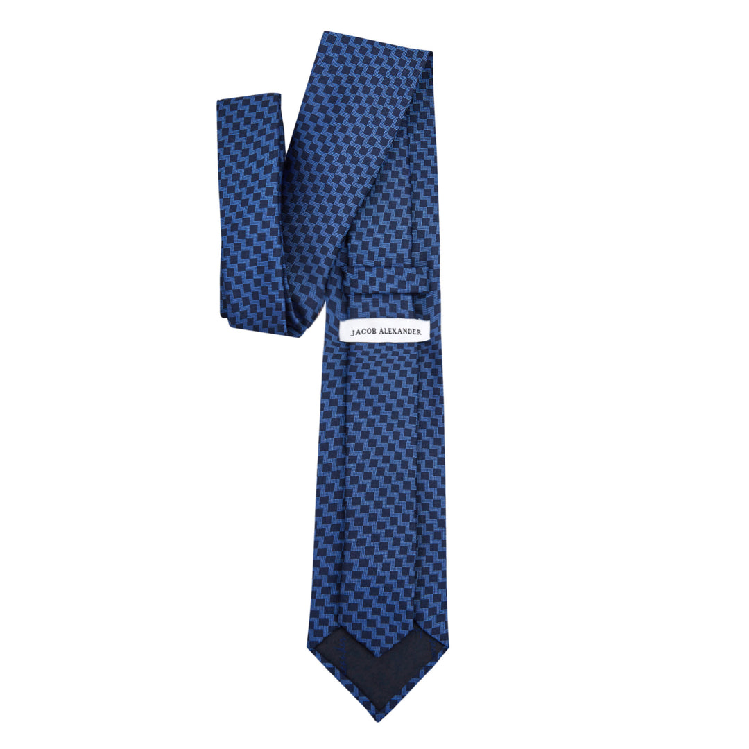 Zig Zag Tie - Blue