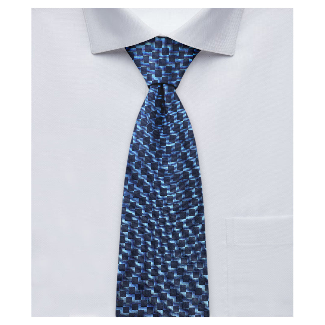 Zig Zag Tie - Blue