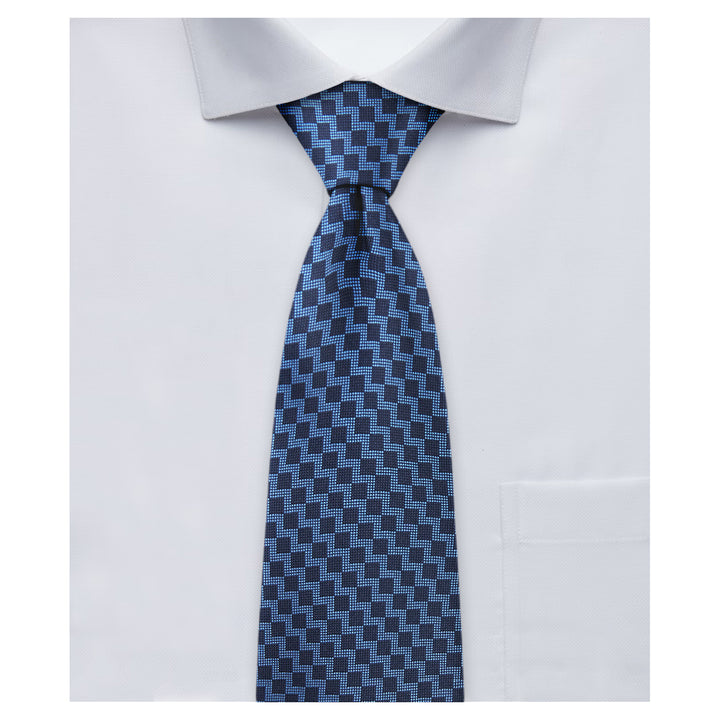 Zig Zag Tie - Blue