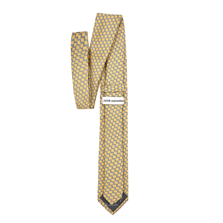 Zig Zag Slim Tie - Yellow