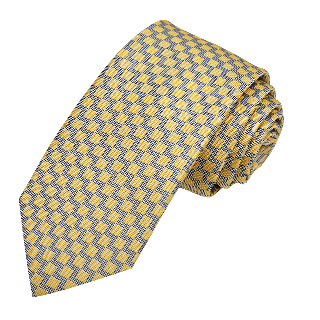 Zig Zag Slim Tie - Yellow