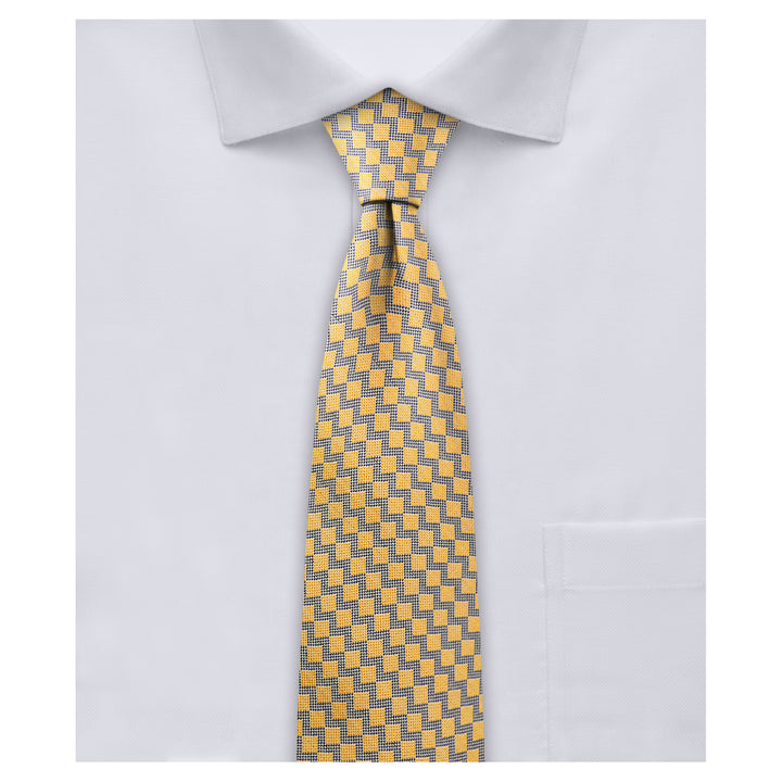 Zig Zag Slim Tie - Yellow