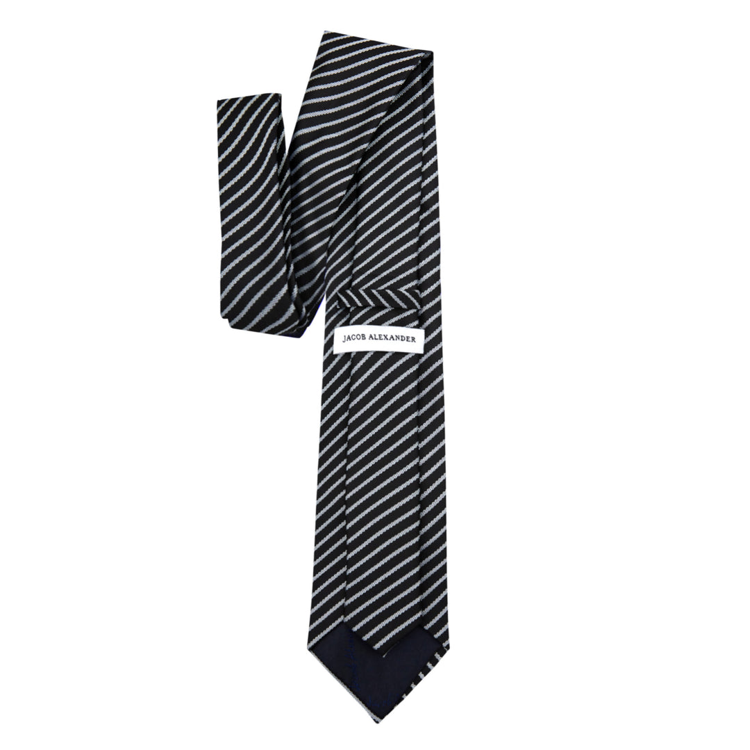Stripes Tie - Black White