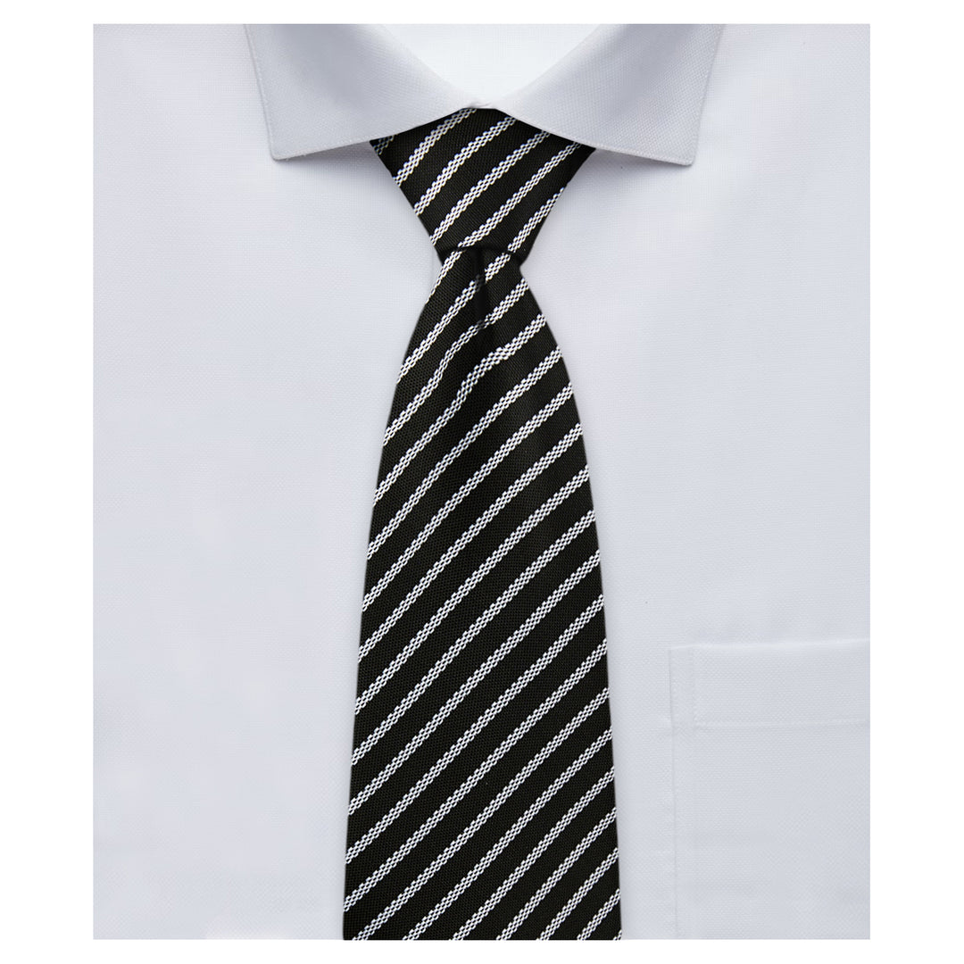 Stripes Tie - Black White