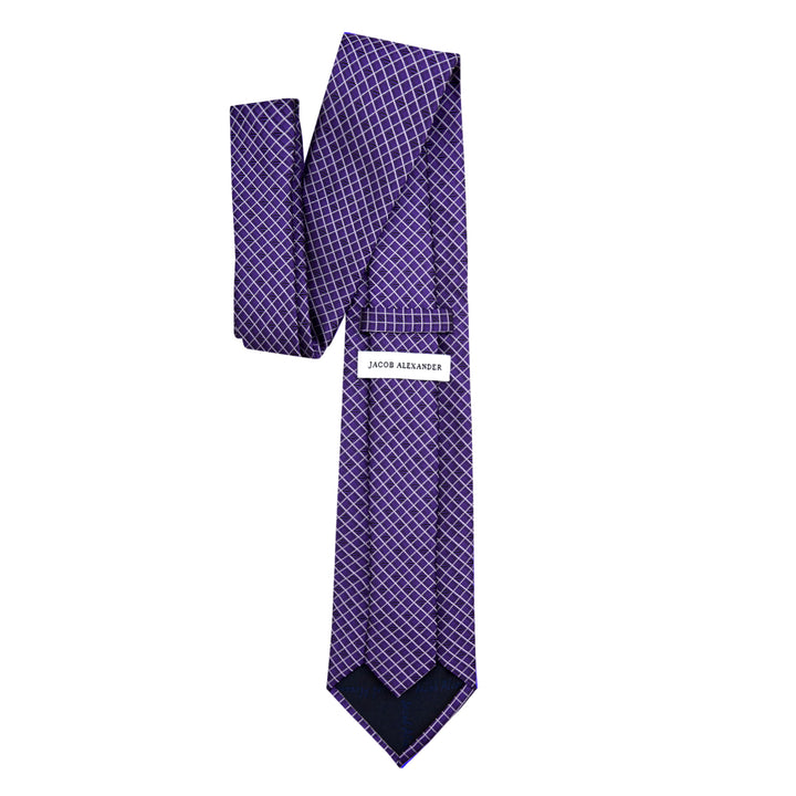 Diamond Grid Tie - Purple