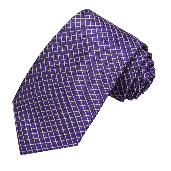 Diamond Grid Tie - Purple