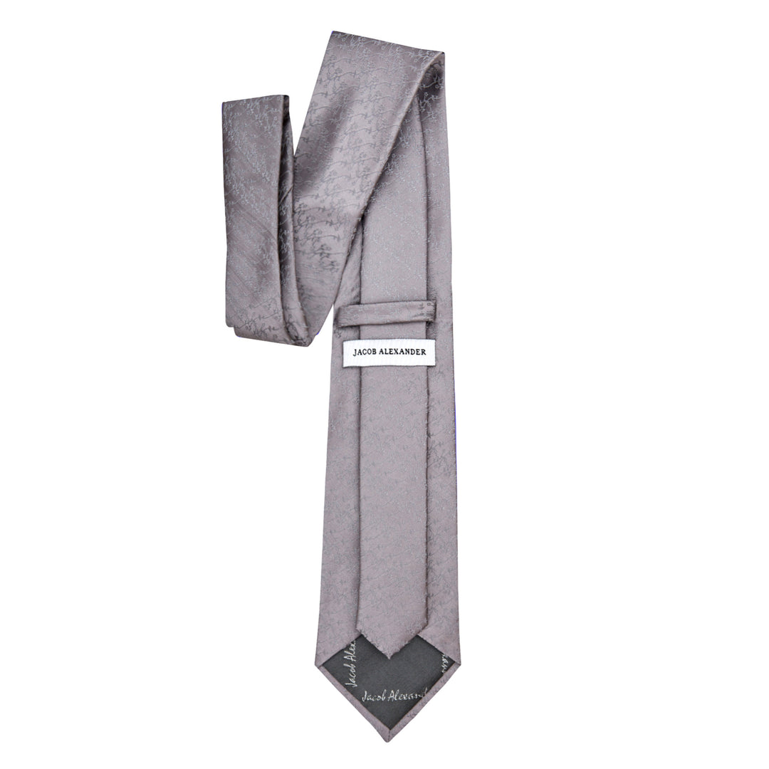 Delicate Vine Tie - Silver Gray
