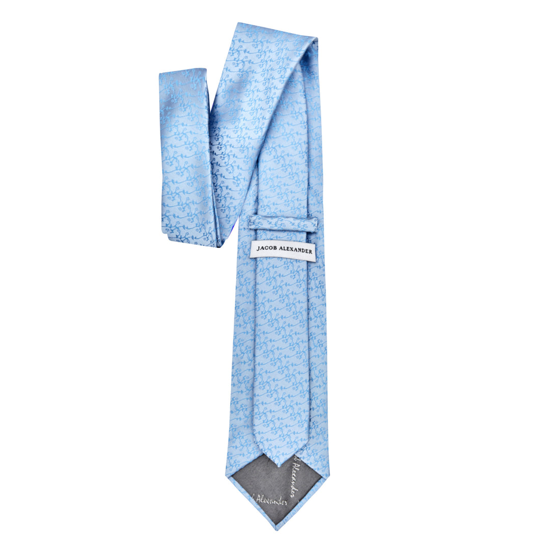 Delicate Vine Tie - Blue