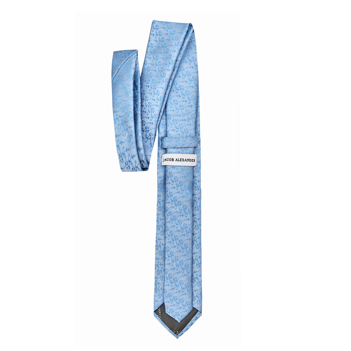 Delicate Vine Slim Tie - Blue