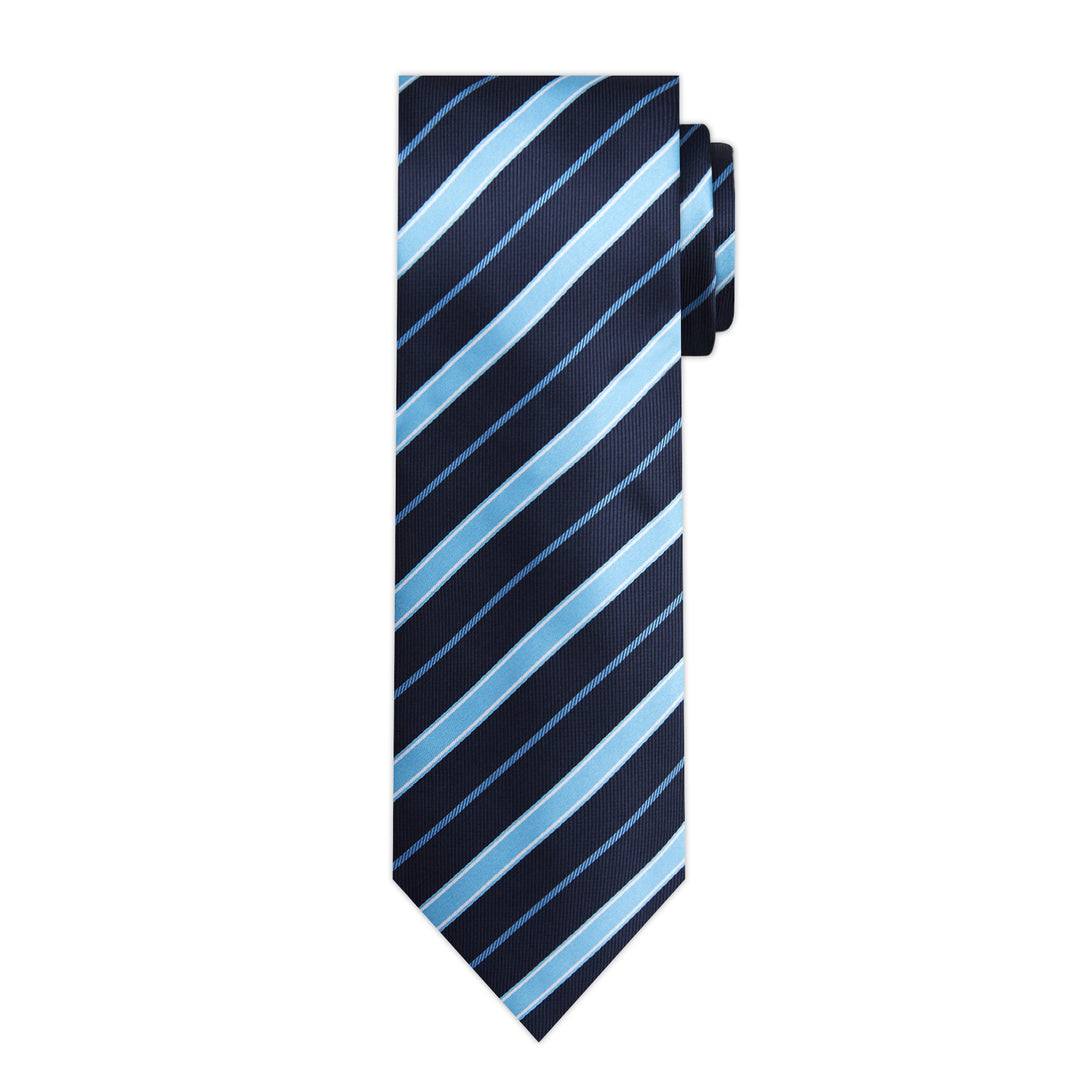 Stripes Tie - Light Blue