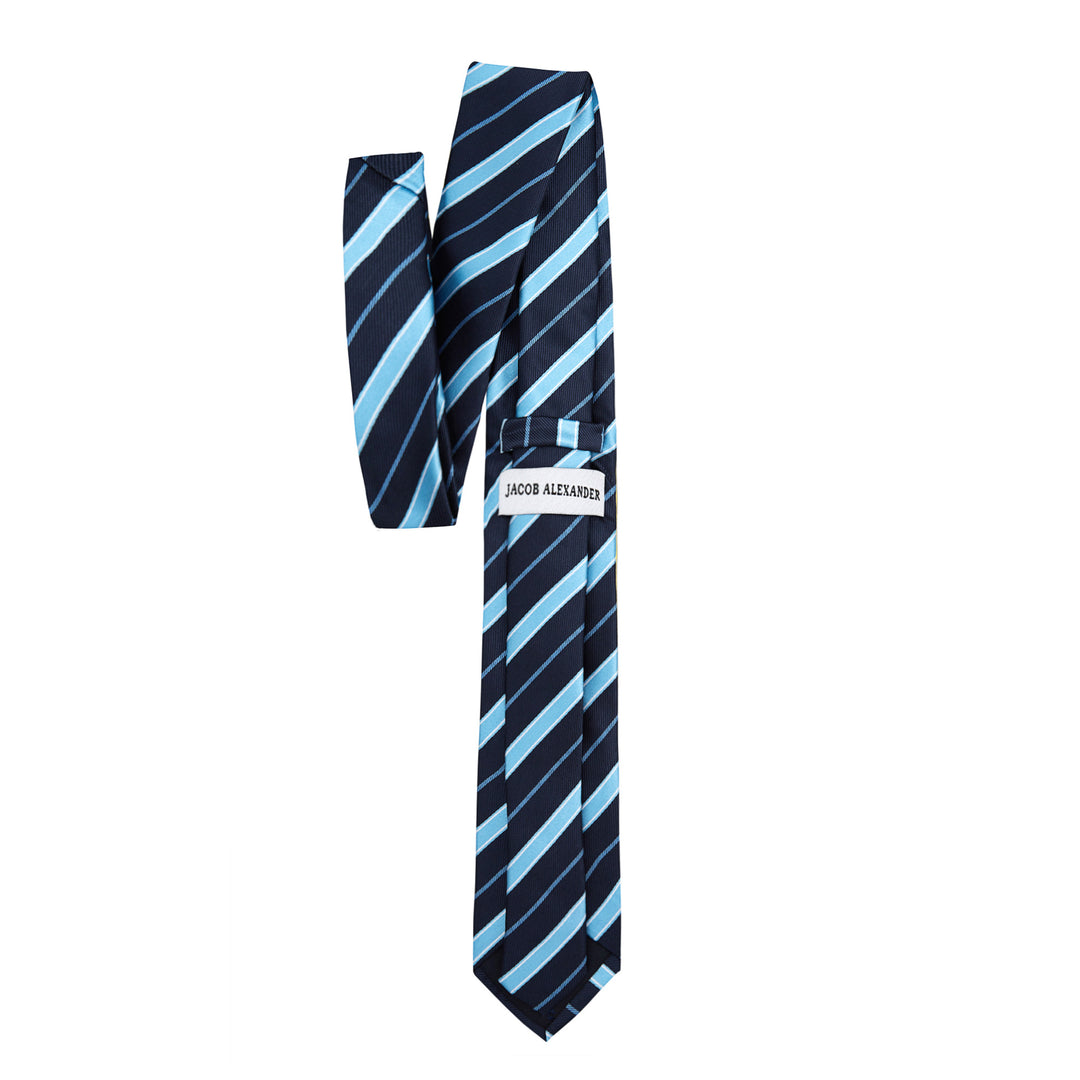 Stripes Slim Tie - Light Blue