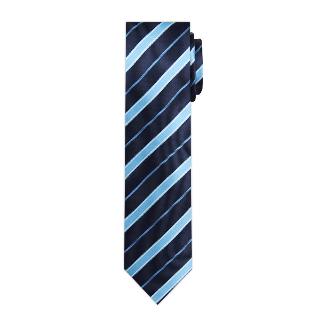 Stripes Slim Tie - Light Blue