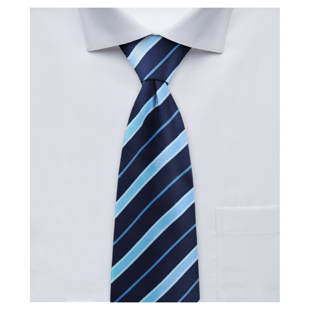 Stripes Tie - Light Blue