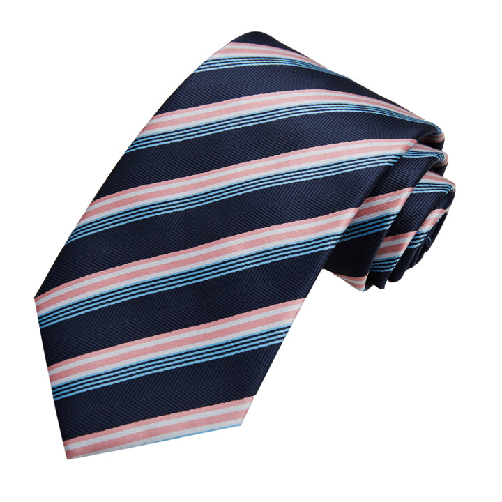 Chevron Stripes Tie - Pink