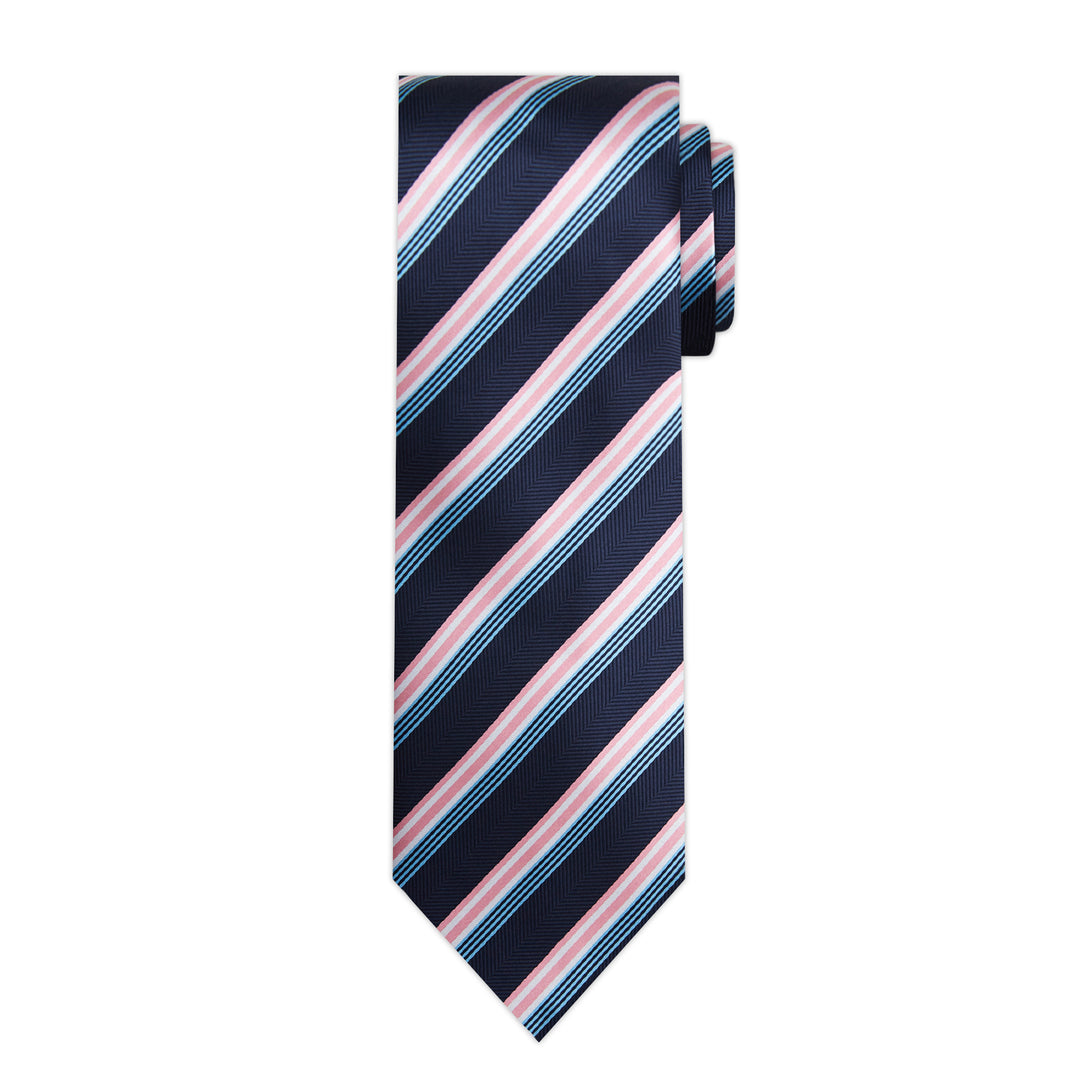 Chevron Stripes Tie - Pink
