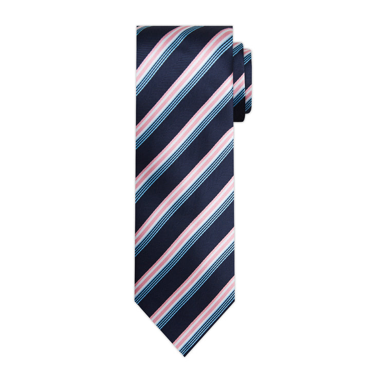 Chevron Stripes Tie - Pink