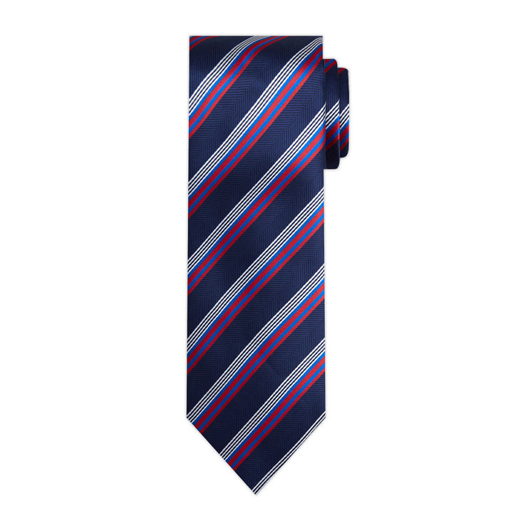 Chevron Stripes Tie - Red