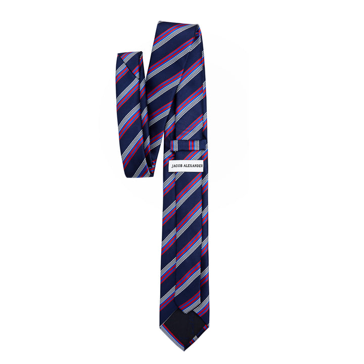 Chevron Stripes Slim Tie - Red