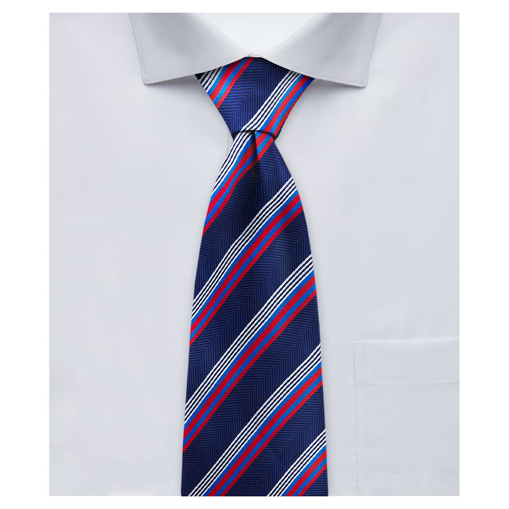 Chevron Stripes Tie - Red
