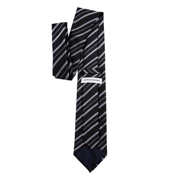Chevron Stripes Tie - Gray
