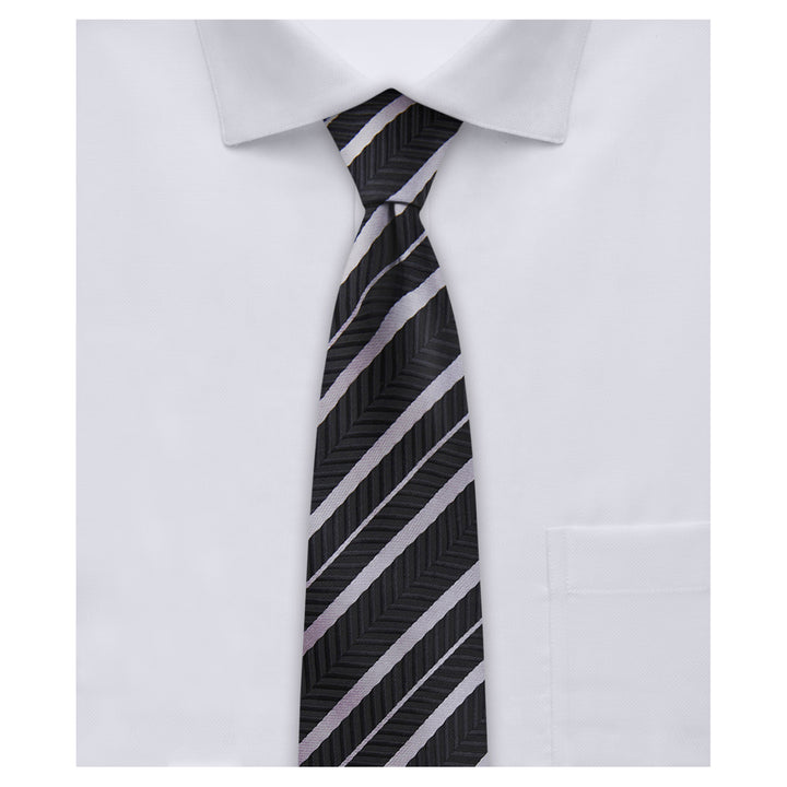Chevron Stripes Slim Tie - Gray