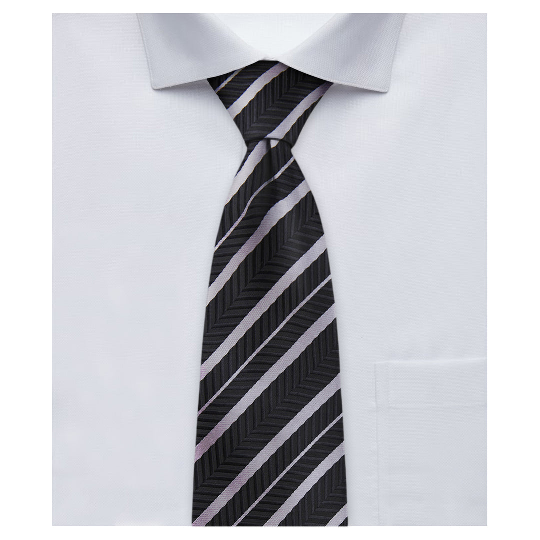 Chevron Stripes Tie - Gray