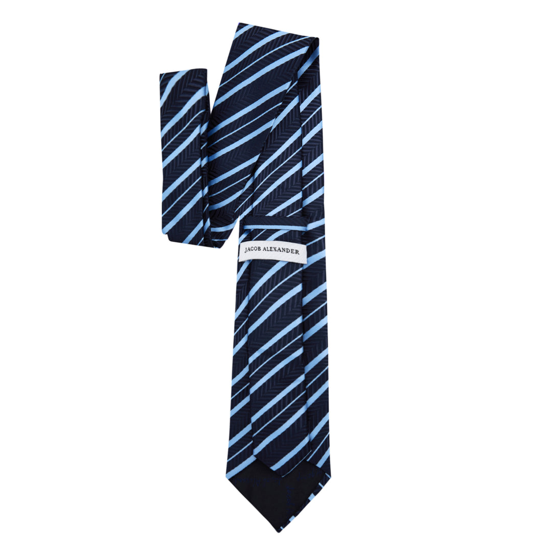 Chevron Stripes Tie - Blue