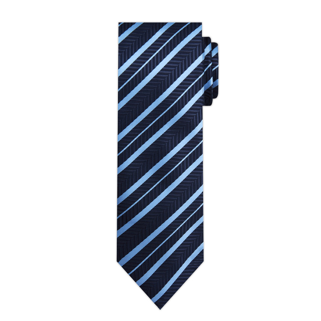 Chevron Stripes Tie - Blue