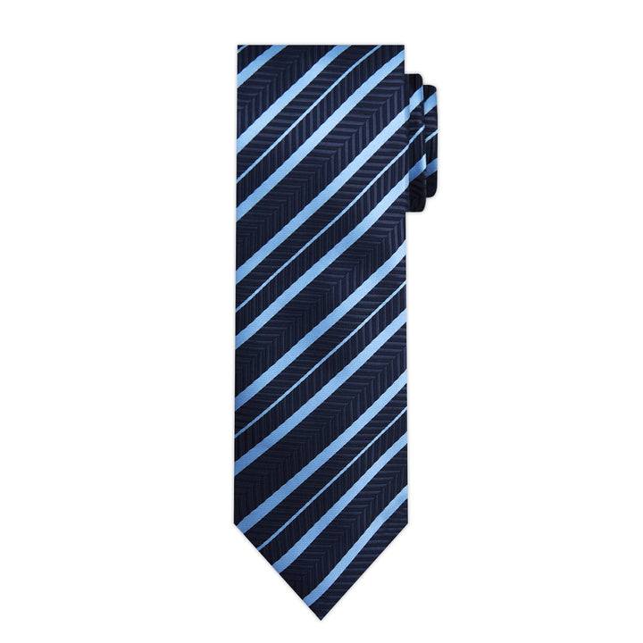Chevron Stripes Tie - Blue