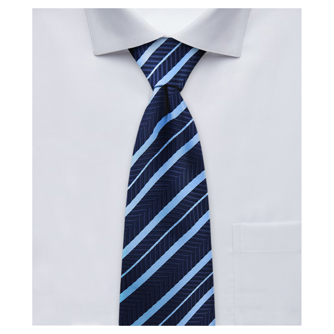 Chevron Stripes Tie - Blue