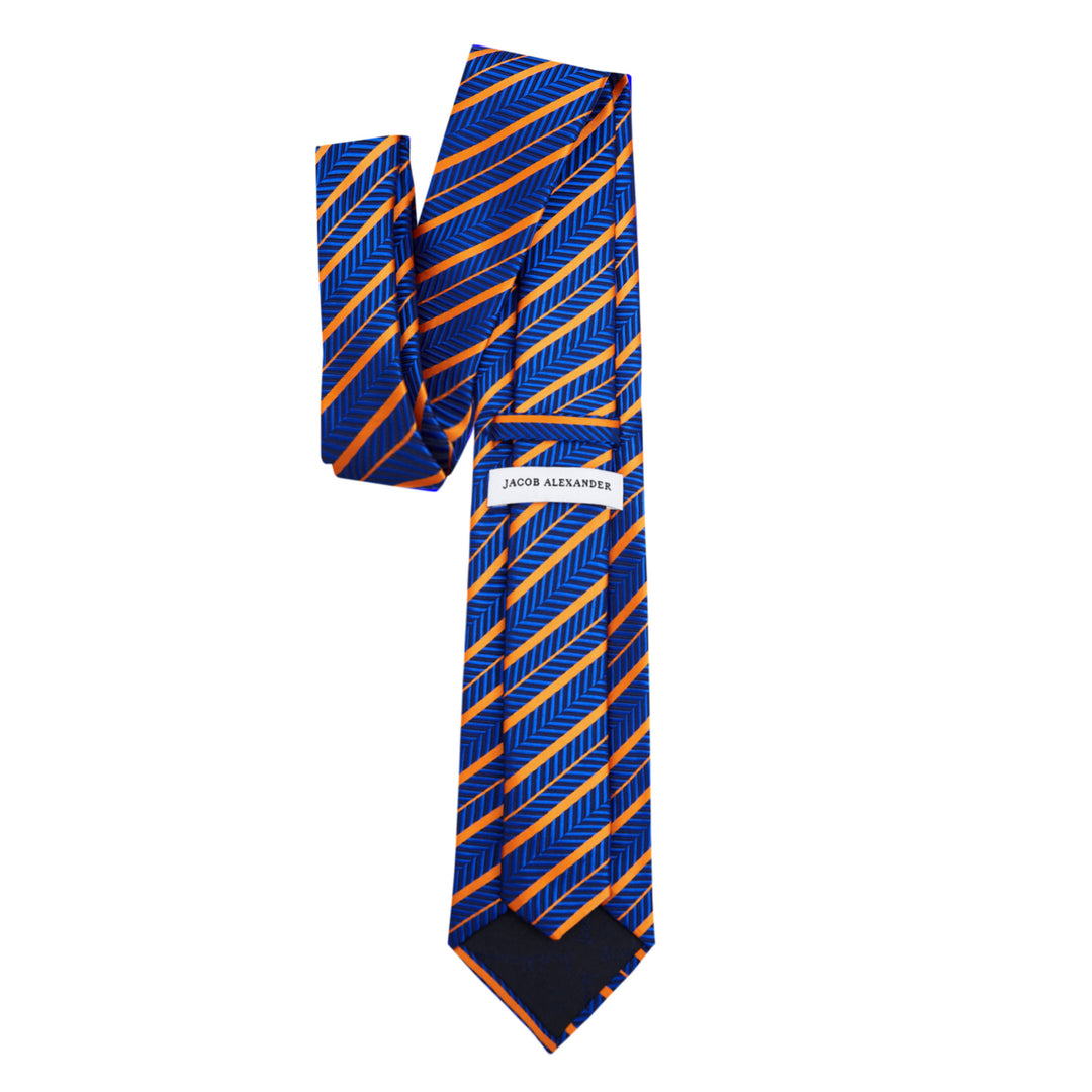 Chevron Stripes Tie - Orange