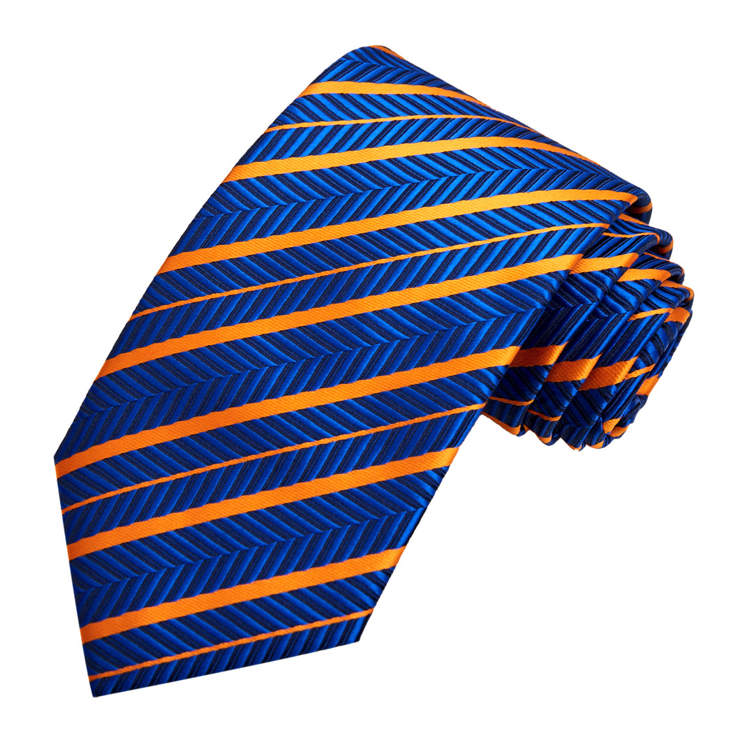 Chevron Stripes Tie - Orange