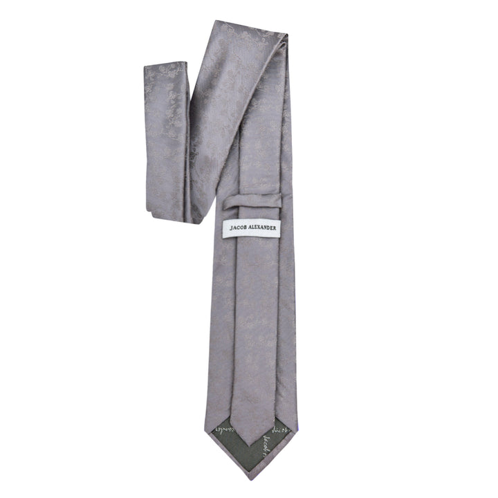 Floral Tie - Gray