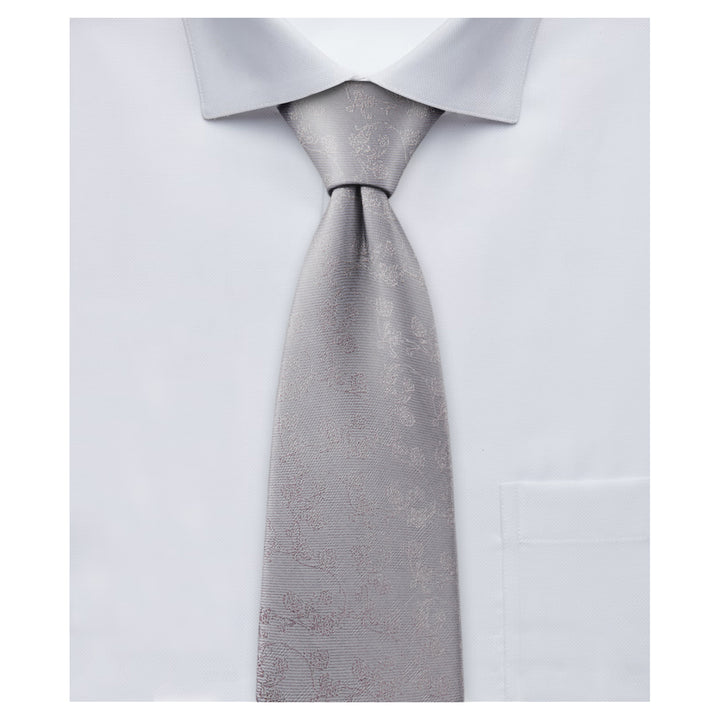 Floral Tie - Gray