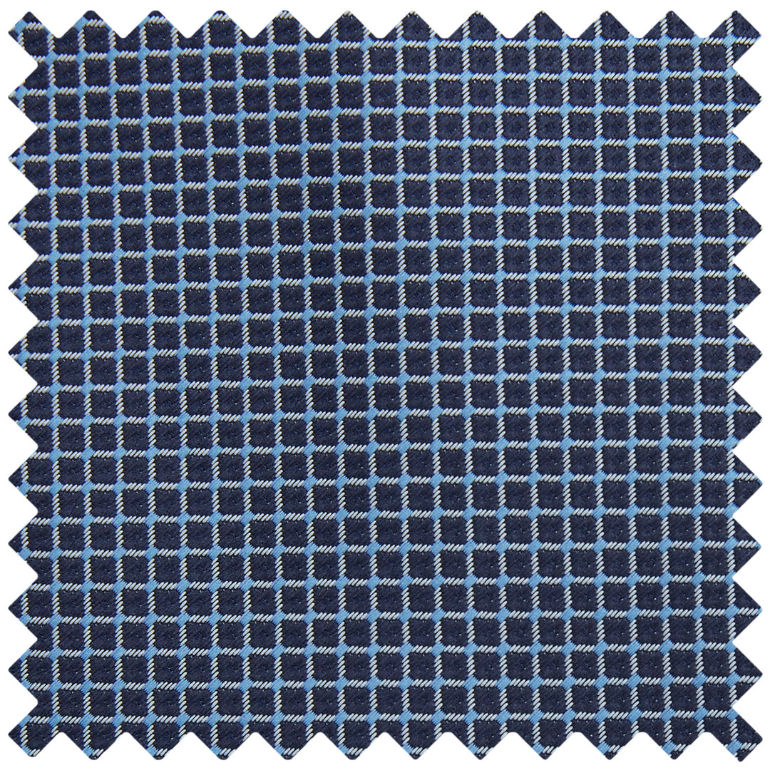 Dotted Squares Tie - Black Blue