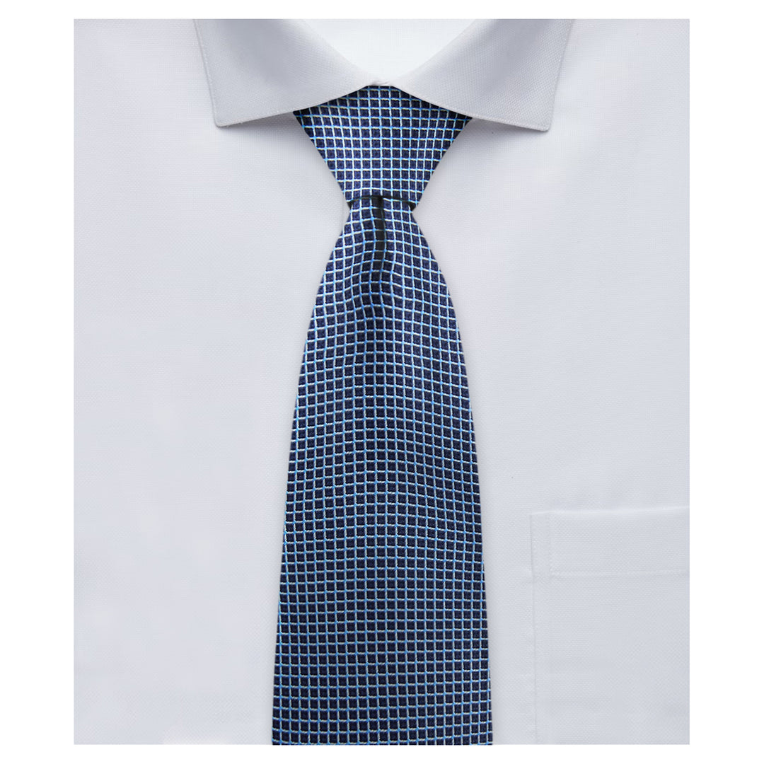 Dotted Squares Tie - Black Blue