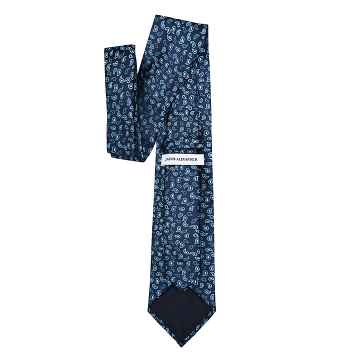 Paisley Tie - Blue Silver
