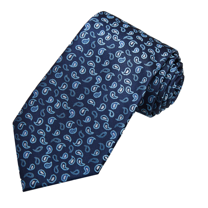Paisley Tie - Blue Silver