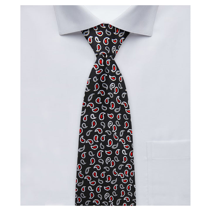 Paisley Tie - Black Red