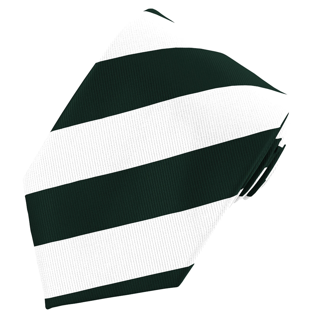 Wide-Striped Tie - Hunter White