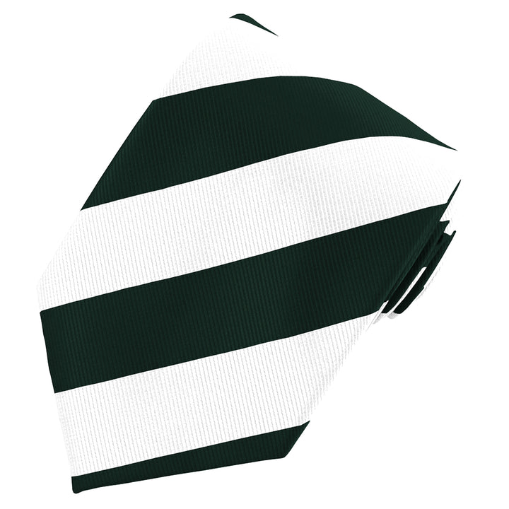 Wide-Striped Tie - Hunter White