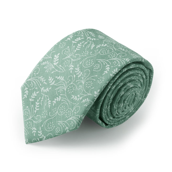 Kids' Prep Floral Tie - Dusty Sage