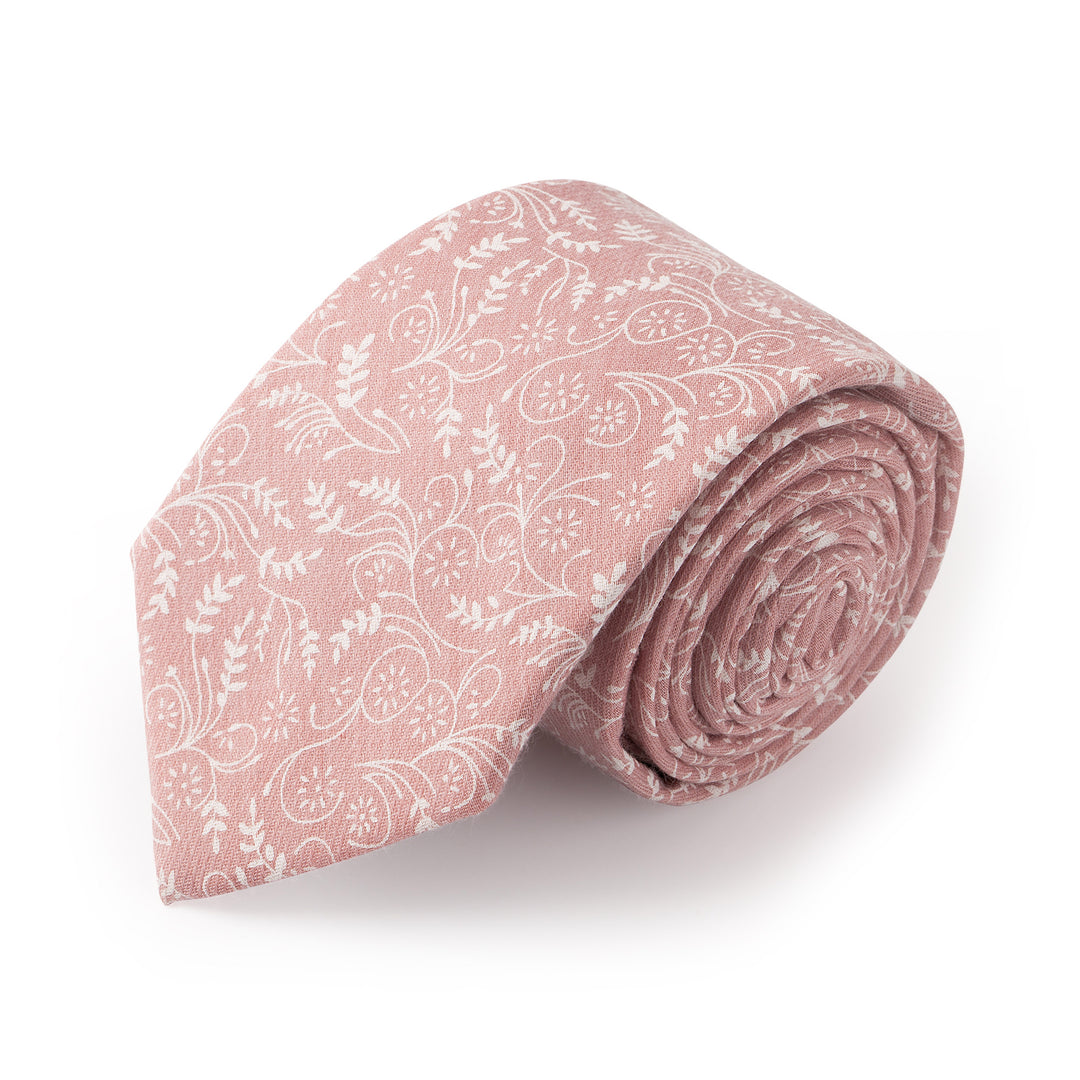 Kids' Prep Floral Tie - Dusty Rose