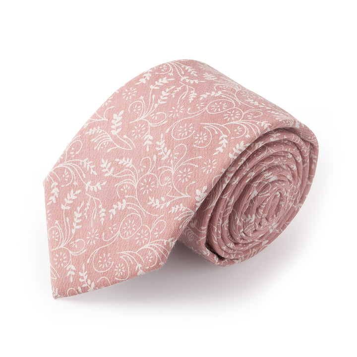 Kids' Prep Floral Tie - Dusty Rose
