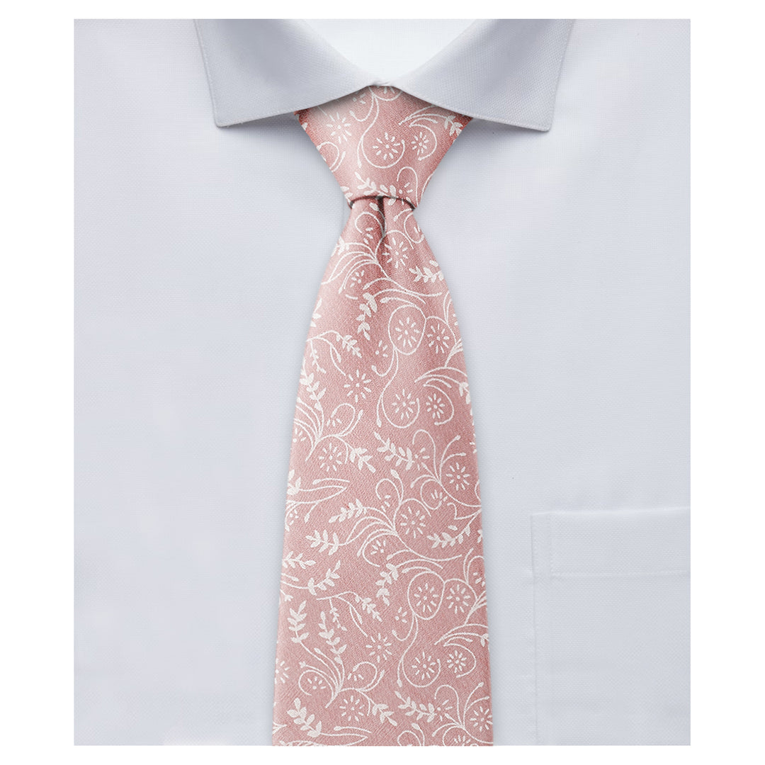 Floral Extra Long Tie - Dusty Rose