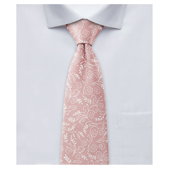 Floral Extra Long Tie - Dusty Rose