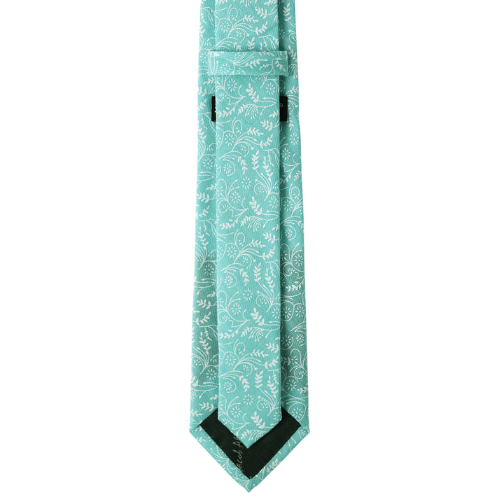 Floral Tie - Turquoise